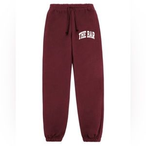 THE BAR Varsity Sweatpants Maroon Medium